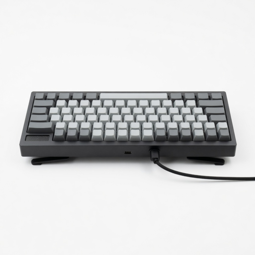 75-Key Hall Effect Mechanical Keyboard, Wired Black Gray Compact Layout