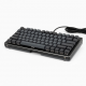 75-Key Mechanical Keyboard, Compact Wired Design, Black Keycaps
