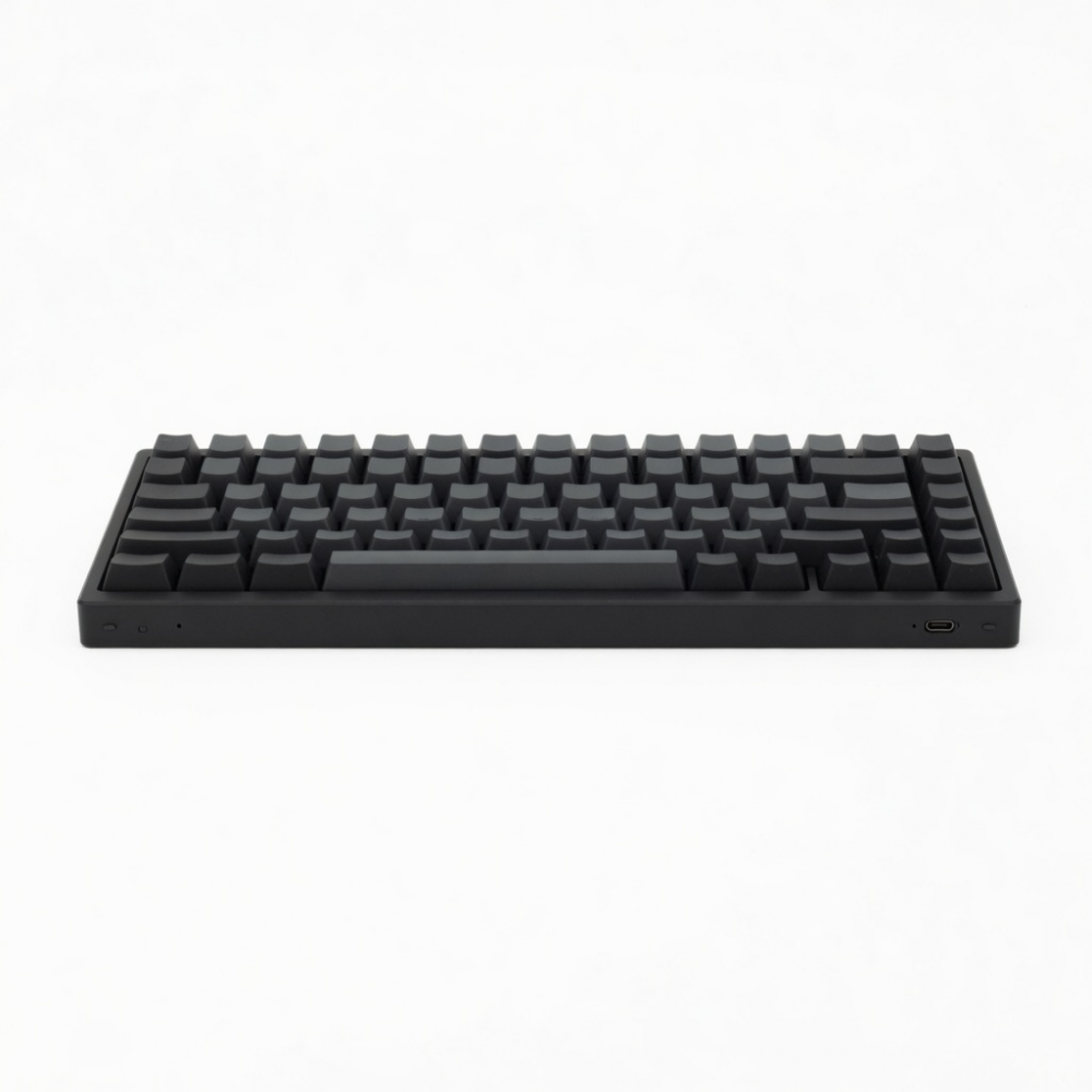 75-Key Low-Profile Mechanical Keyboard, Black Wired USB-C Connection