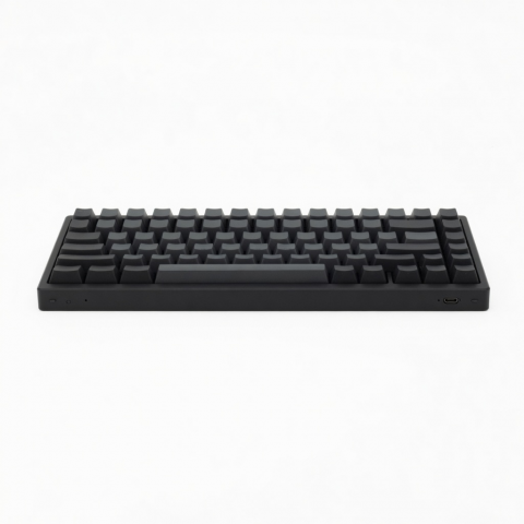 75-Key Low-Profile Mechanical Keyboard, Black Wired USB-C Connection